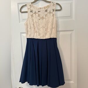 NWT New with tags! Altar’d State Dress navy and cream. Size Small.